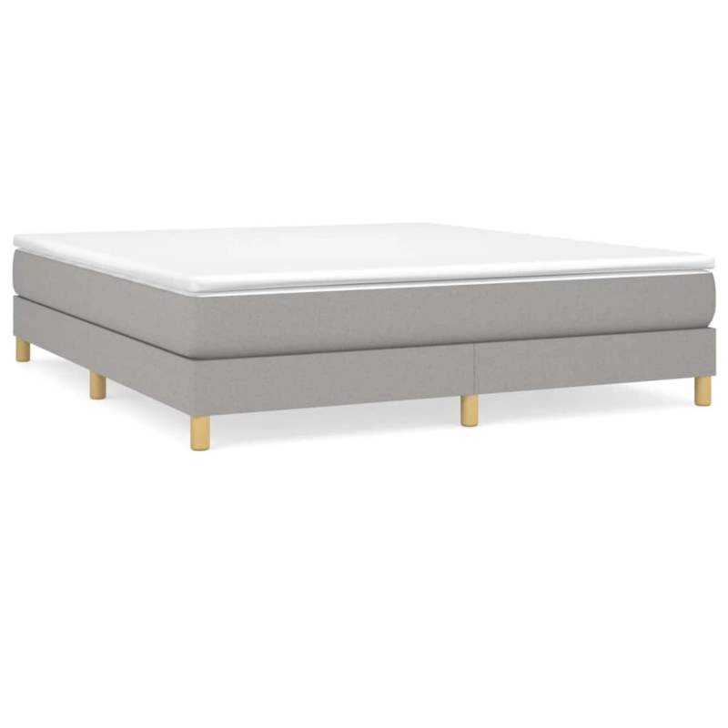 vidaXL Boxspringbett Hellgrau 180x200 cm Stoff1398630 von VIDAXL