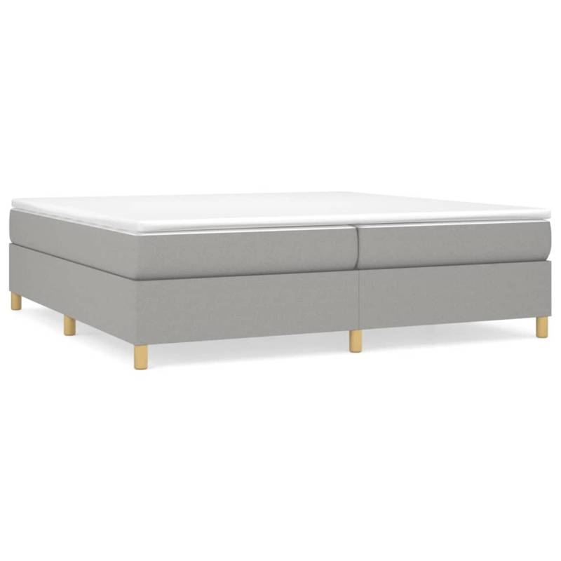 vidaXL Boxspringbett Hellgrau 200x200 cm Stoff1358946 von VIDAXL