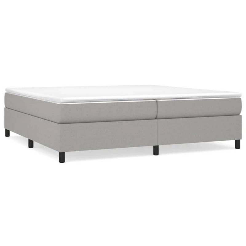 vidaXL Boxspringbett Hellgrau 200x200 cm Stoff1368440 von VIDAXL