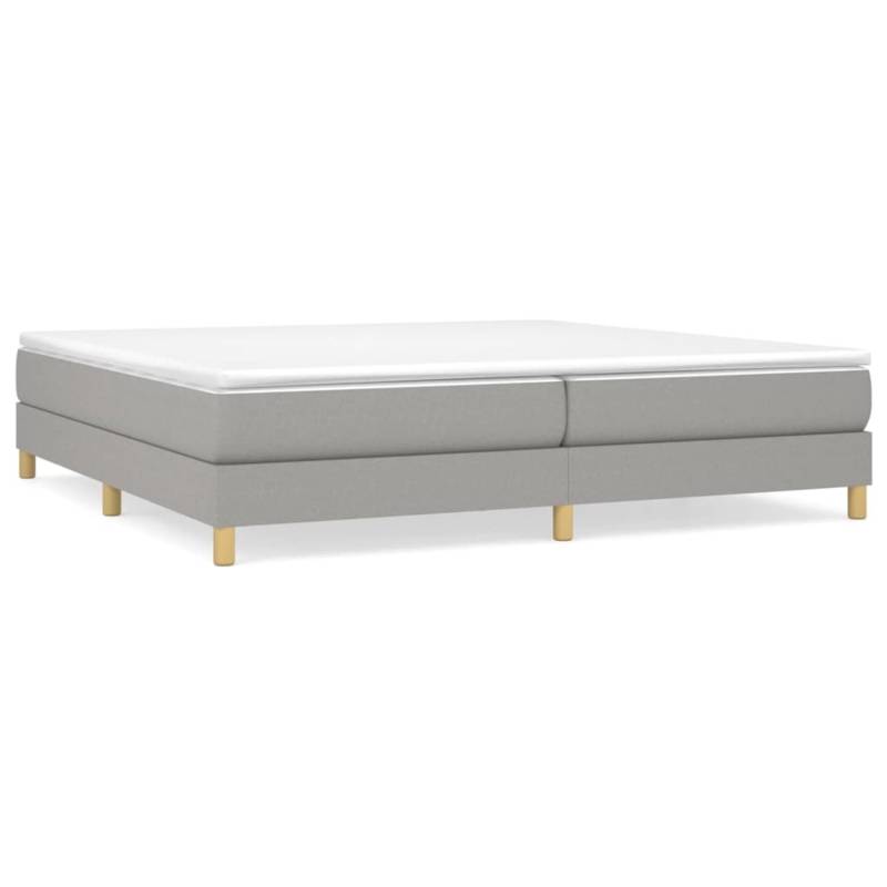 vidaXL Boxspringbett Hellgrau 200x200 cm Stoff1379140 von VIDAXL