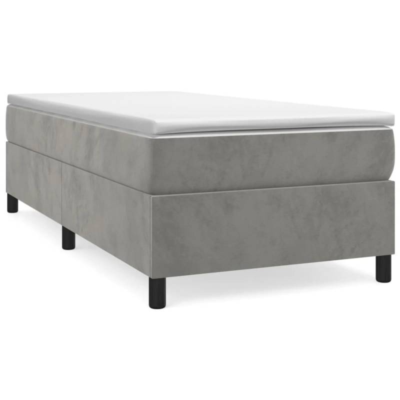 vidaXL Boxspringbett Hellgrau 80x200 cm Samt1371425 von VIDAXL