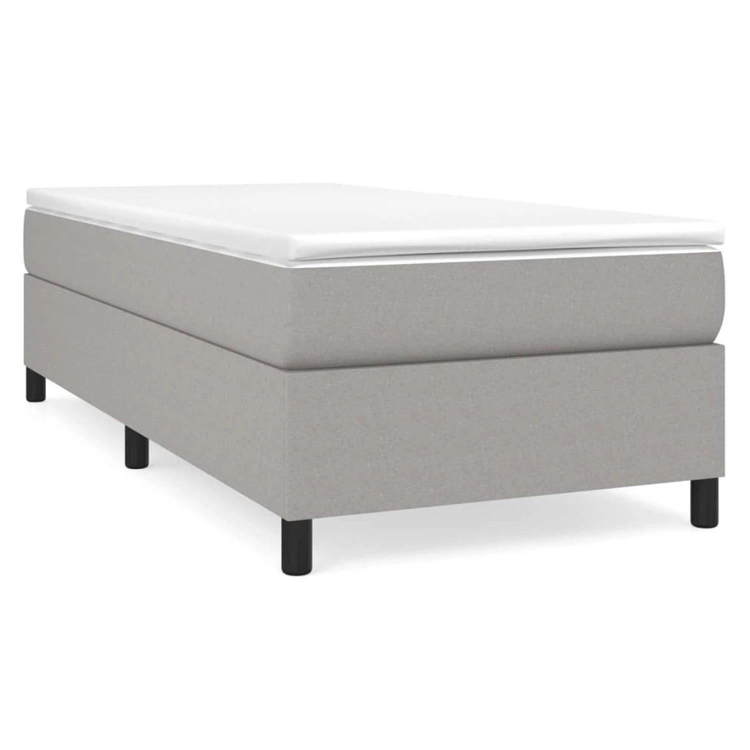 vidaXL Boxspringbett Hellgrau 80x200 cm Stoff1379425 von VIDAXL
