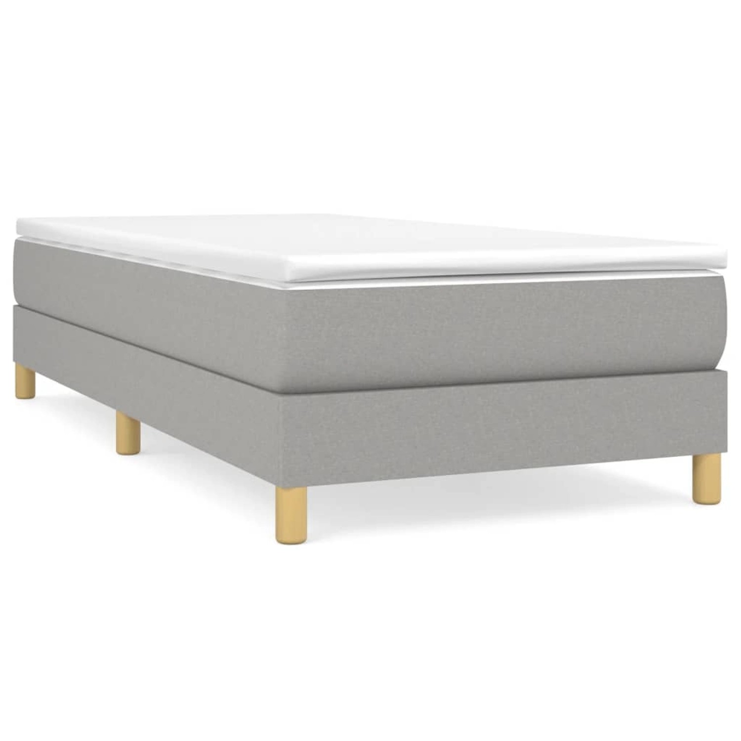 vidaXL Boxspringbett Hellgrau 80x200 cm Stoff1393573 von VIDAXL