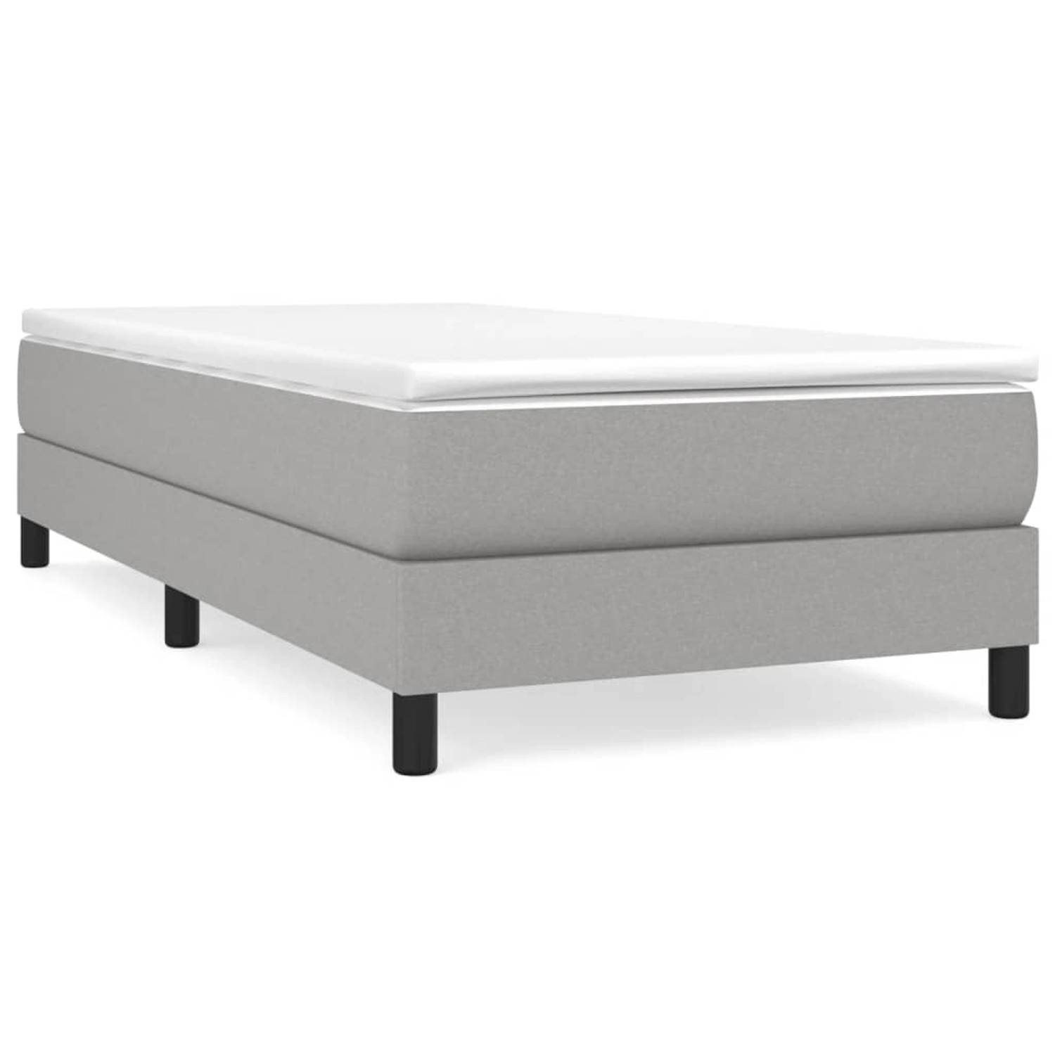 vidaXL Boxspringbett Hellgrau 80x200 cm Stoff1394098 von VIDAXL