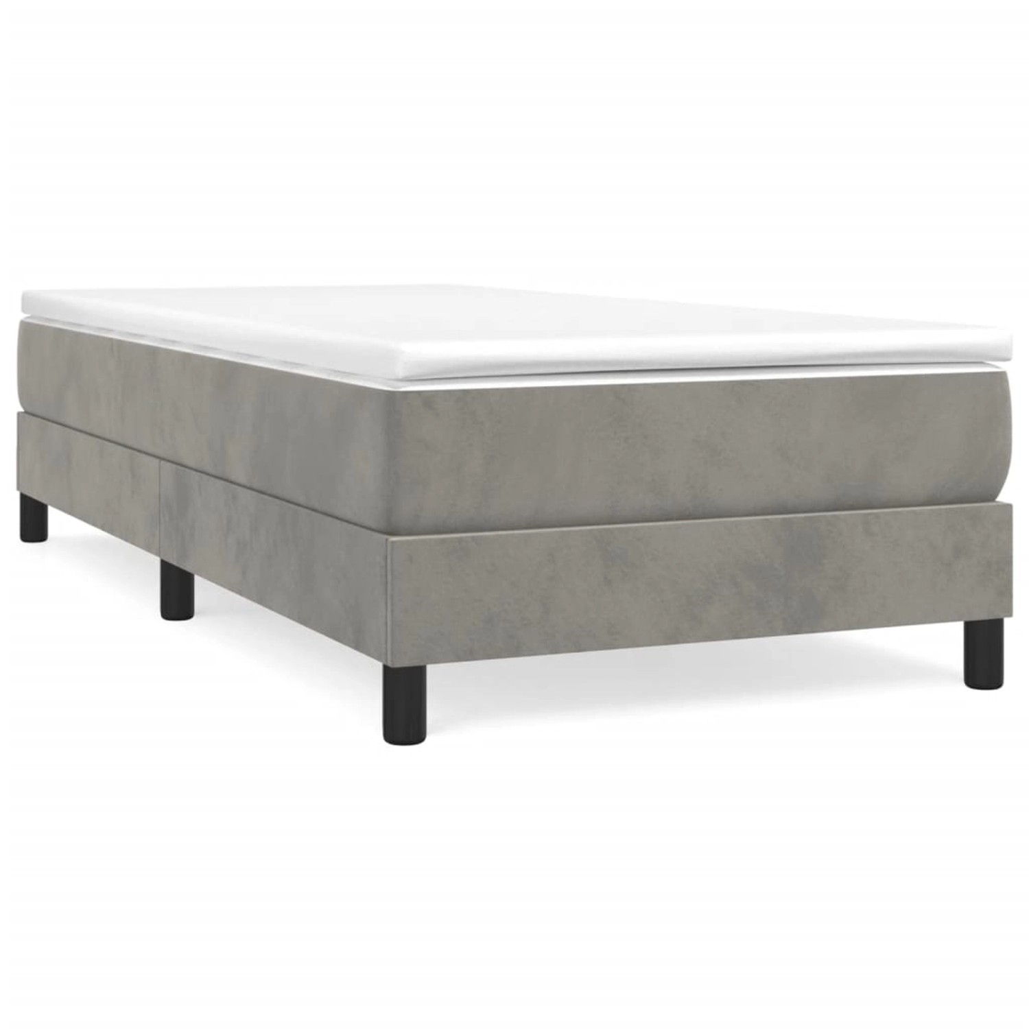 vidaXL Boxspringbett Hellgrau 90x200 cm Samt1388335 vidaXL Boxspringbett Hellgrau 90x200 cm Samt1388335 von VIDAXL