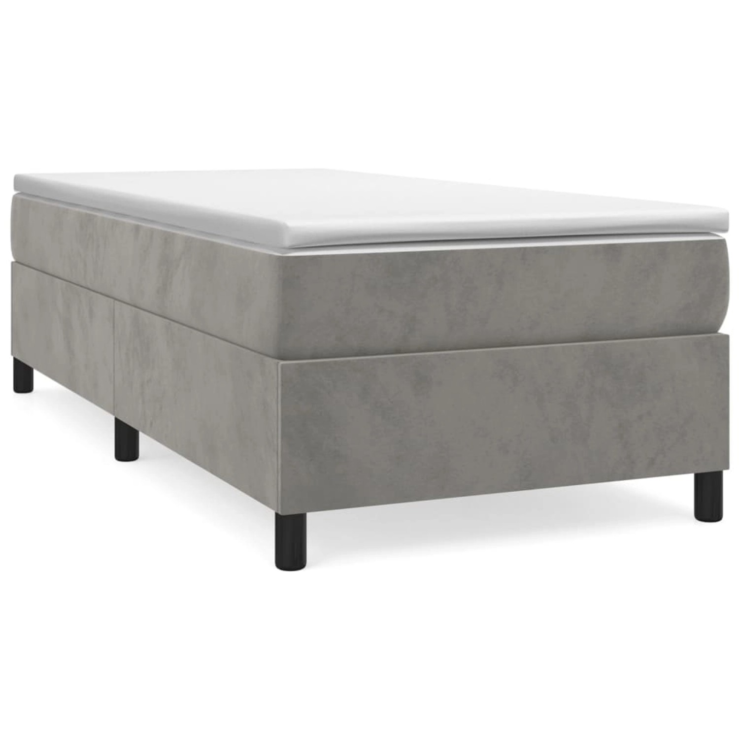 vidaXL Boxspringbett Hellgrau 90x200 cm Samt1394115 vidaXL Boxspringbett Hellgrau 90x200 cm Samt1394115 von VIDAXL