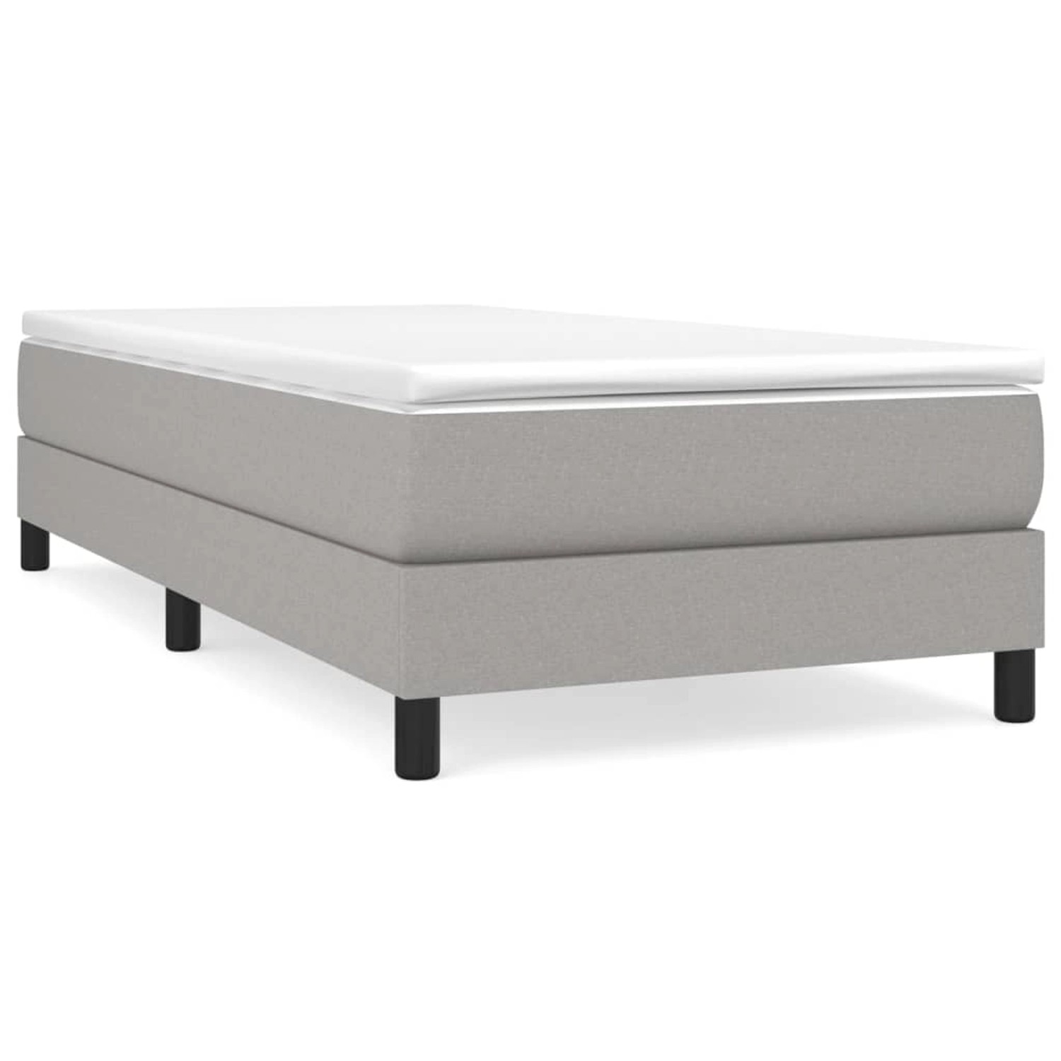 vidaXL Boxspringbett Hellgrau 90x200 cm Stoff1388702 von VIDAXL