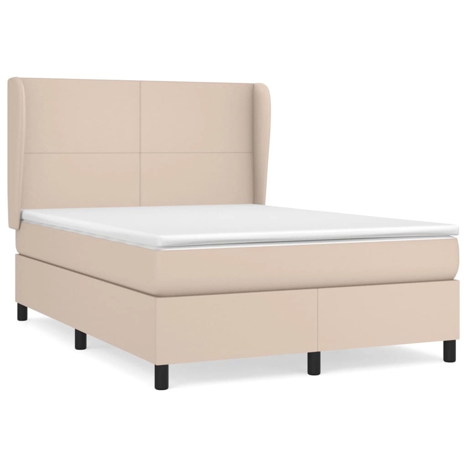 vidaXL Boxspringbett Matratze Cappuccino-Braun 140x190cm Kunstleder1466665 von VIDAXL
