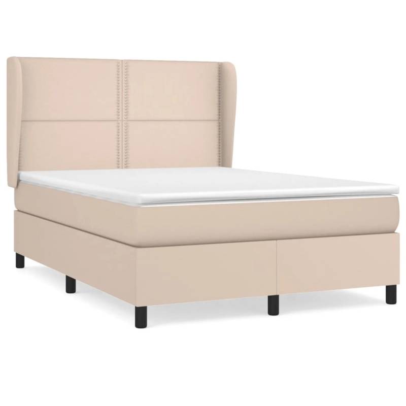 vidaXL Boxspringbett Matratze Cappuccino-Braun 140x190cm Kunstleder1466748 von VIDAXL