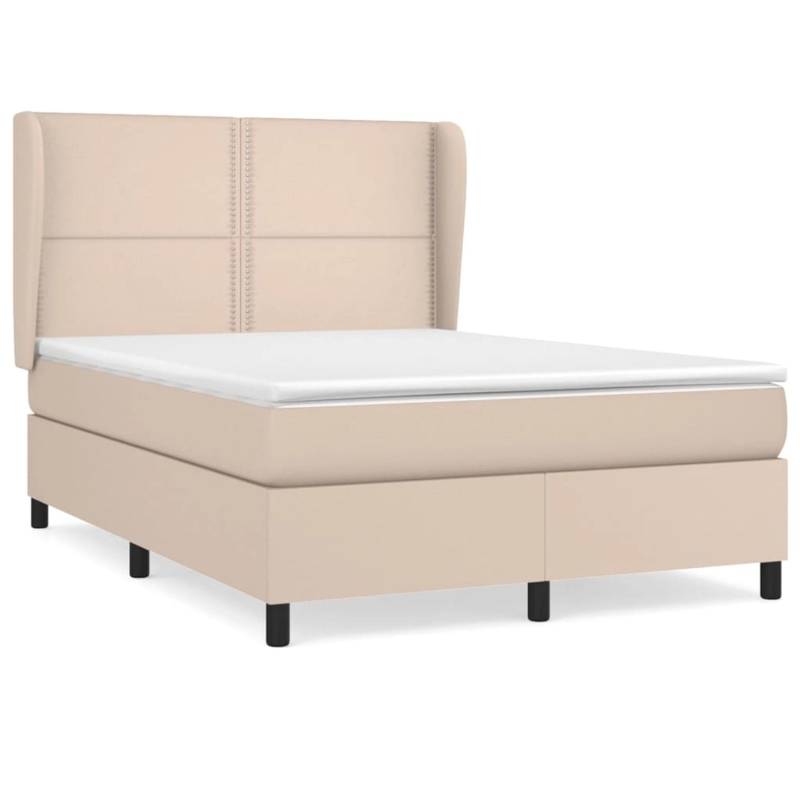 vidaXL Boxspringbett Matratze Cappuccino-Braun 140x200cm Kunstleder1466686 von VIDAXL