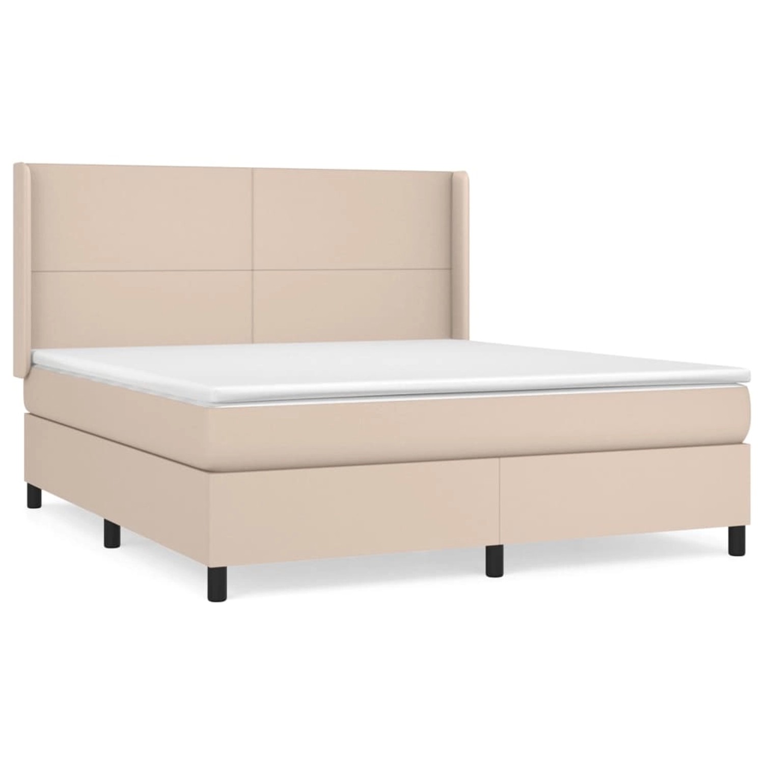 vidaXL Boxspringbett Matratze Cappuccino-Braun 160x200 cm Kunstleder1466319 von VIDAXL