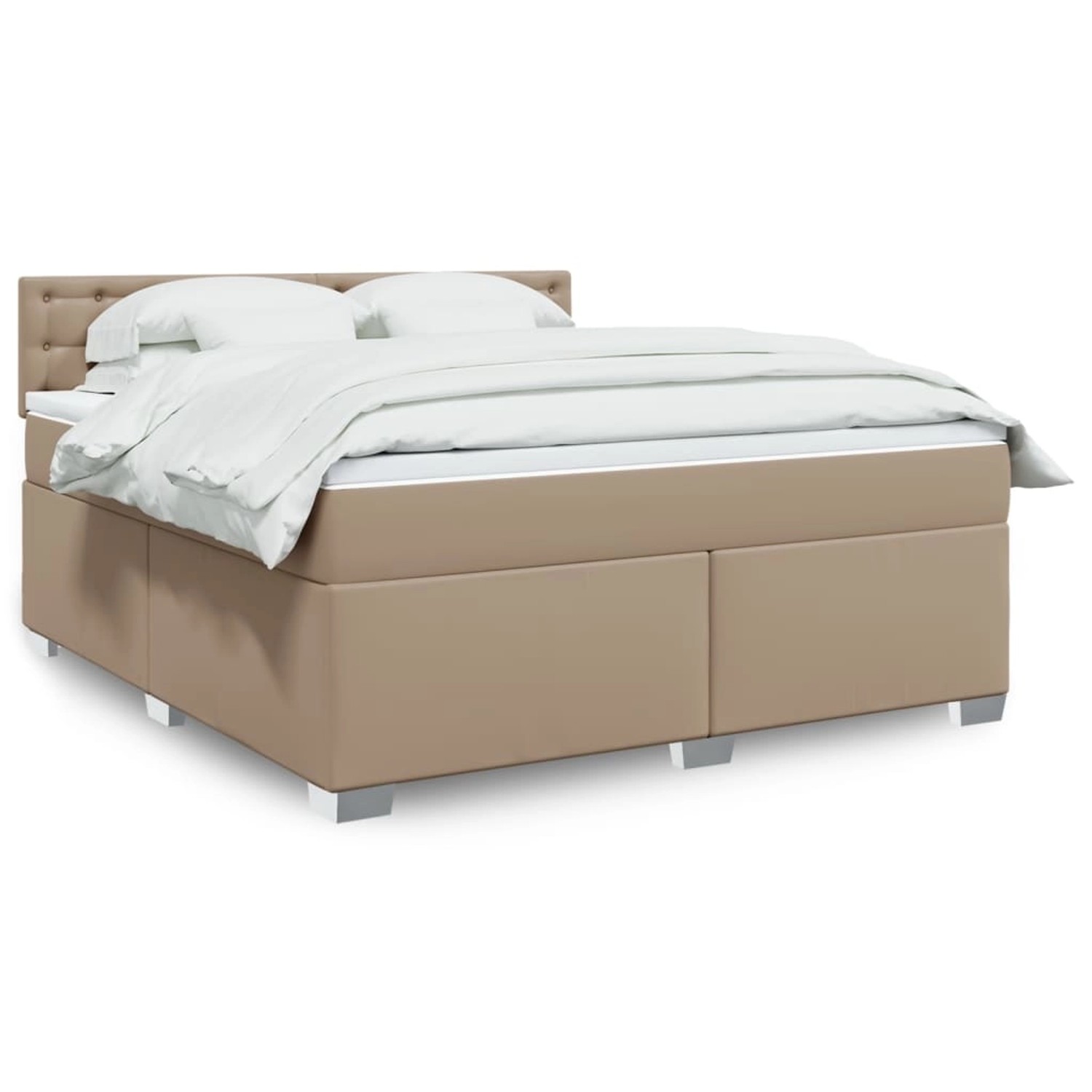 vidaXL Boxspringbett Matratze Cappuccino-Braun 180x200 cm Kunstleder 3288435 vidaXL Boxspringbett Matratze Cappuccino-Braun 180x200 cm Kunstleder 3288435 von VIDAXL