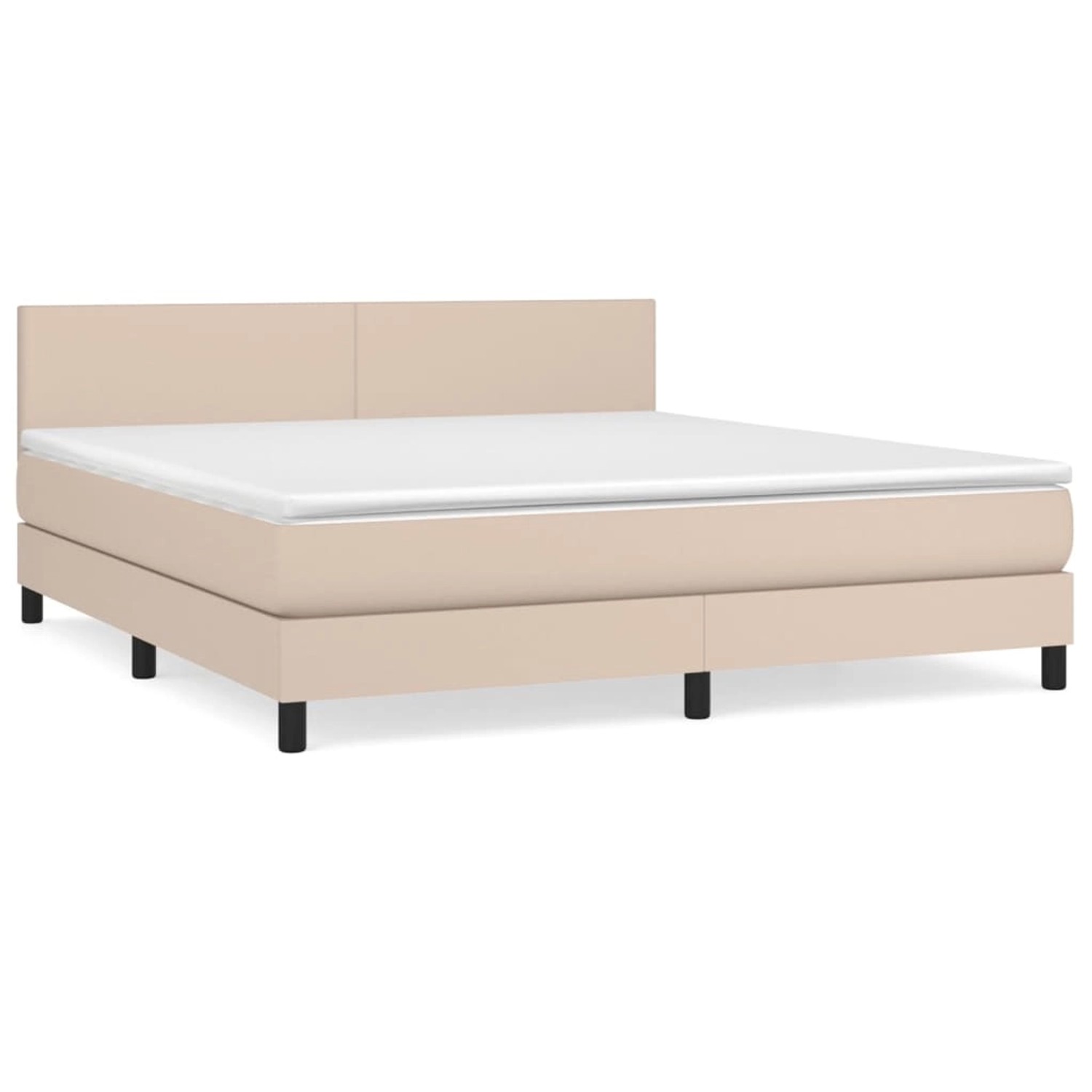 vidaXL Boxspringbett Matratze Cappuccino-Braun 180x200 cm Kunstleder1390137 von VIDAXL