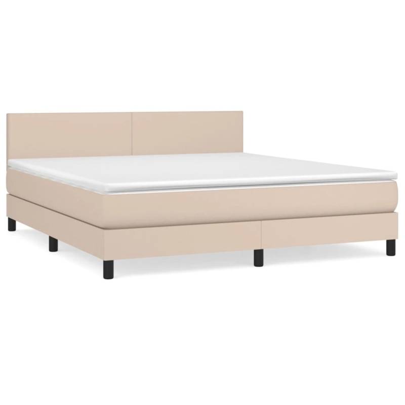 vidaXL Boxspringbett Matratze Cappuccino-Braun 180x200 cm Kunstleder1390137 von VIDAXL