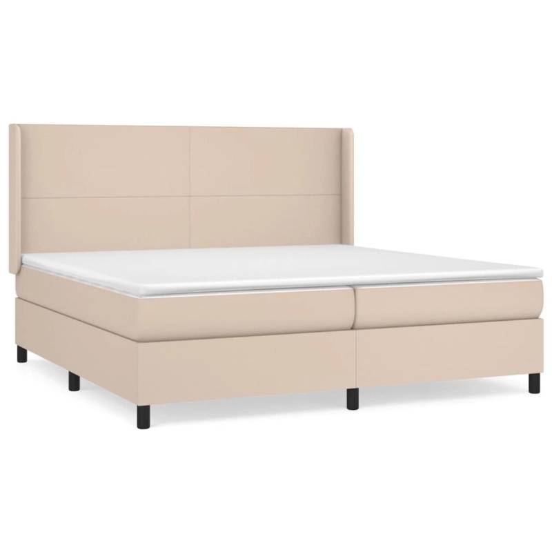 vidaXL Boxspringbett Matratze Cappuccino-Braun 200x200cm Kunstleder1469483 von VIDAXL