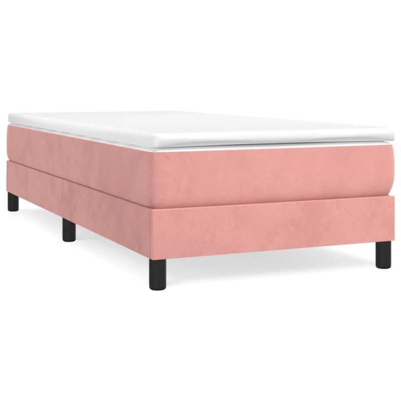 vidaXL Boxspringbett Rosa 100x200 cm Samt1393102 von VIDAXL