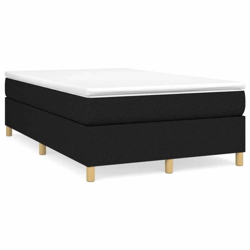 vidaXL Boxspringbett Schwarz 120x200 cm Stoff1368223 von VIDAXL