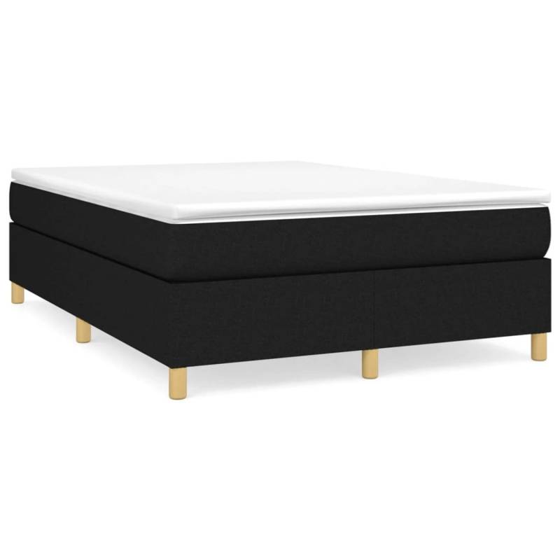 vidaXL Boxspringbett Schwarz 140x190 cm Stoff1366709 von VIDAXL