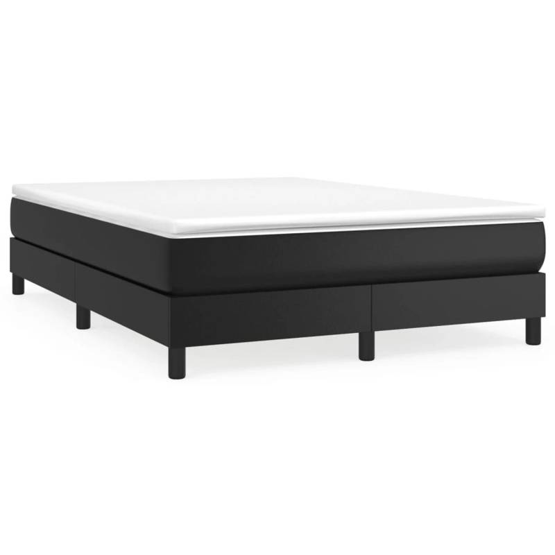 vidaXL Boxspringbett Schwarz 140x200 cm Kunstleder1371151 von VIDAXL
