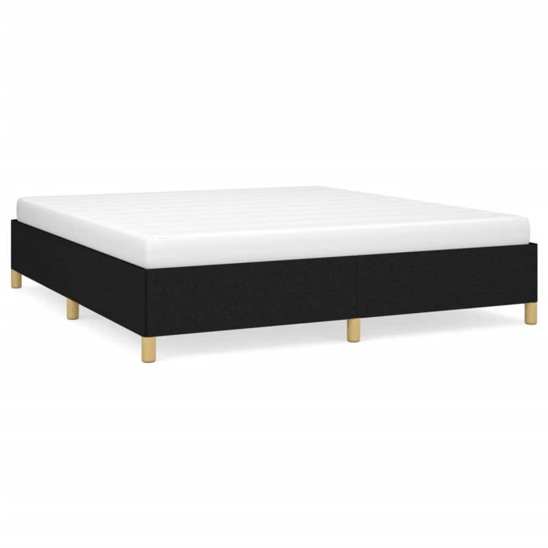vidaXL Boxspringbett Schwarz 160x200 cm Stoff1376719 von VIDAXL