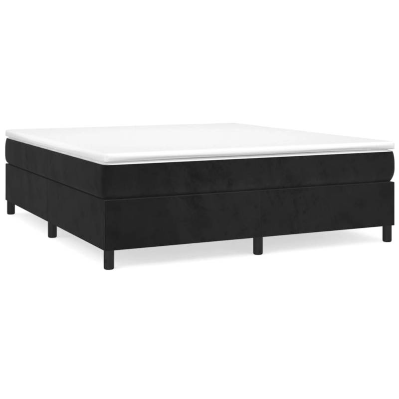 vidaXL Boxspringbett Schwarz 200x200 cm Samt1397657 von VIDAXL
