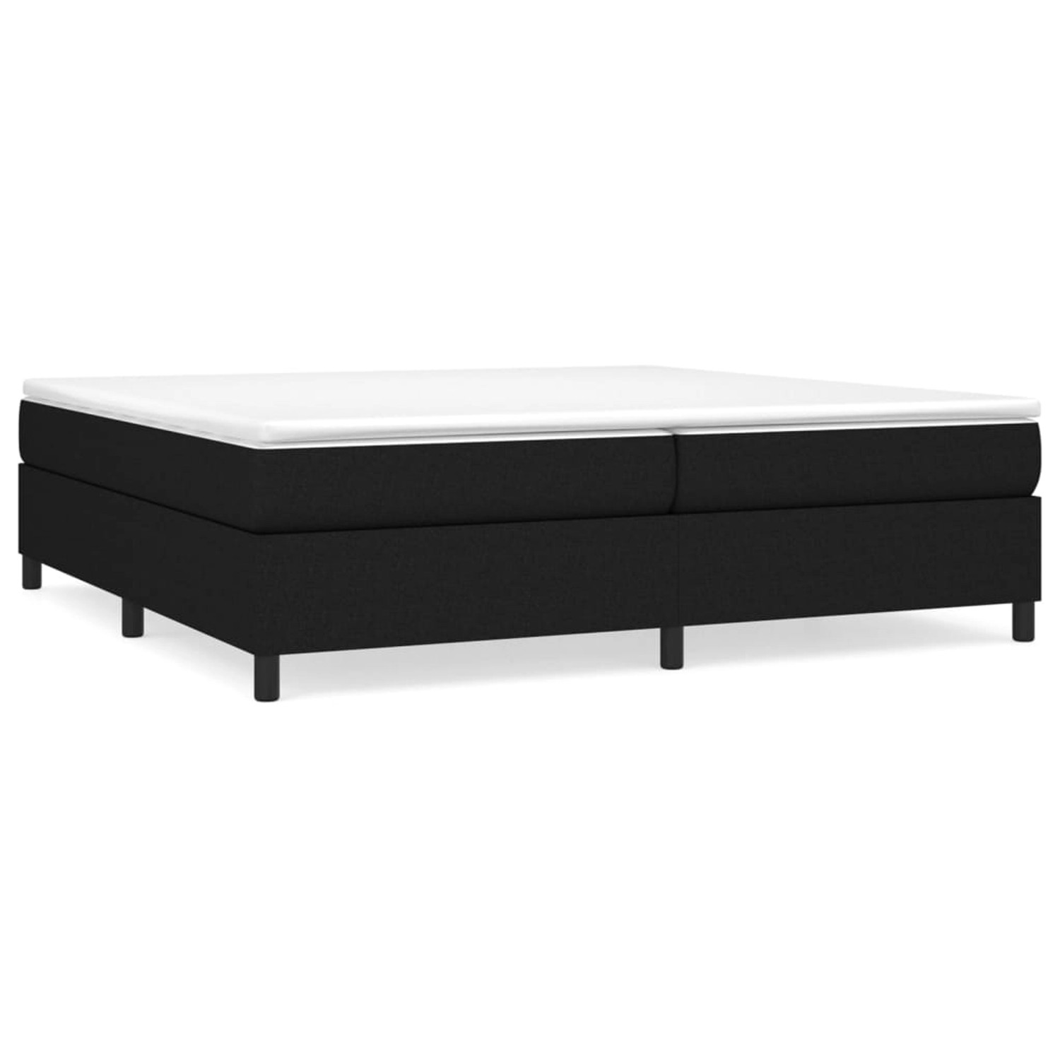 vidaXL Boxspringbett Schwarz 200x200 cm Stoff1398513 von VIDAXL