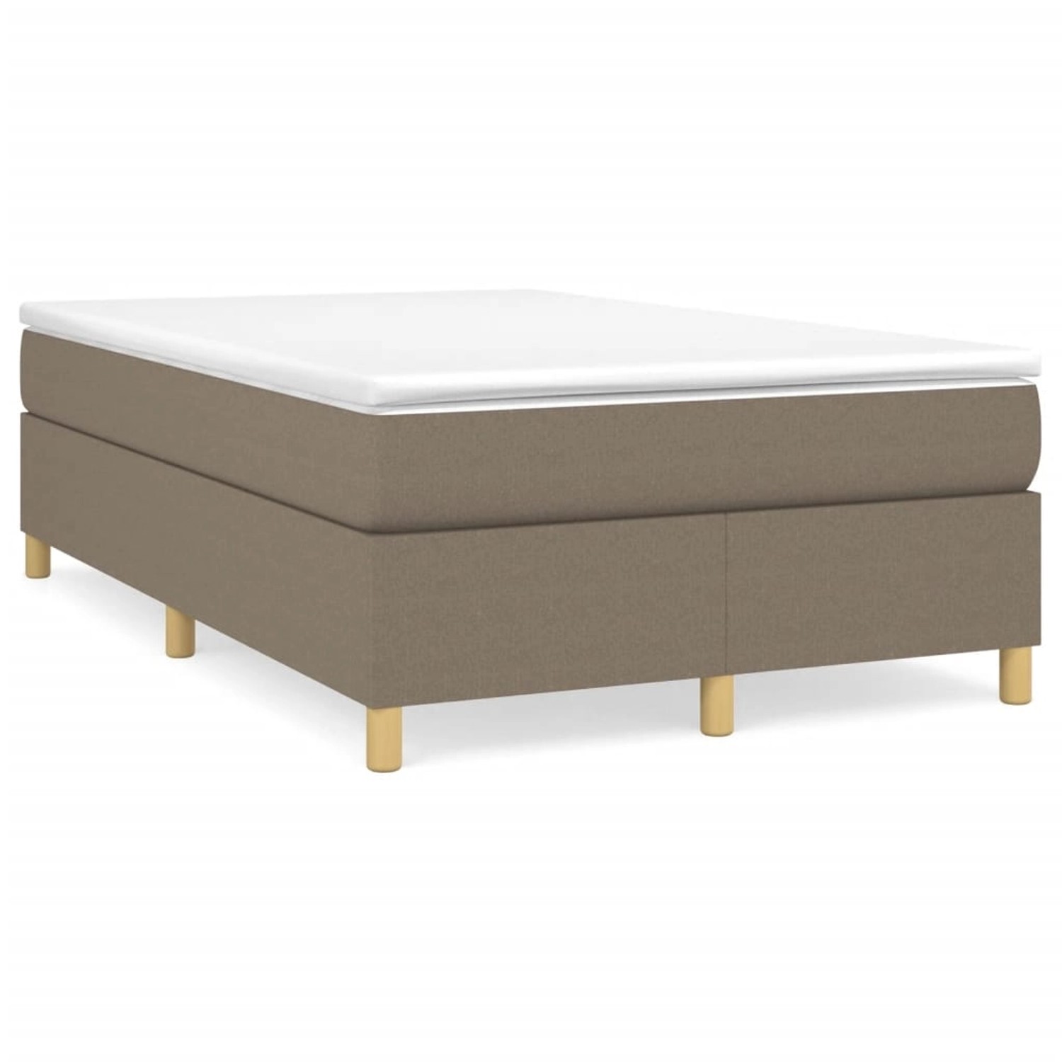 vidaXL Boxspringbett Taupe 120x200 cm Stoff1381653 von VIDAXL