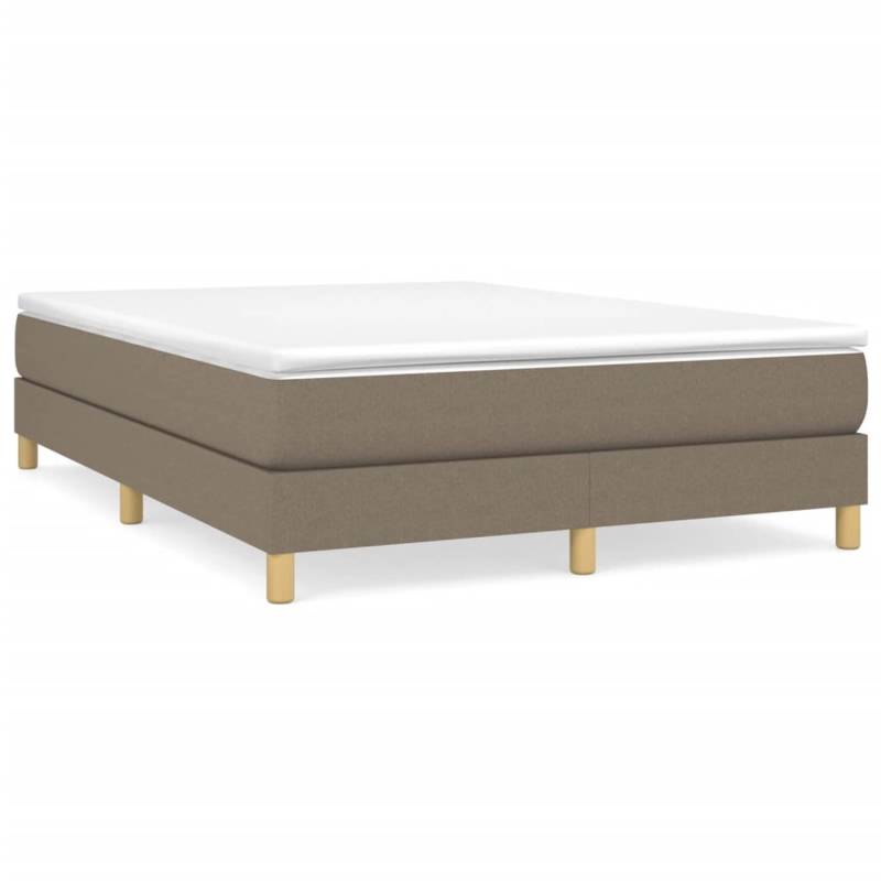 vidaXL Boxspringbett Taupe 140x190 cm Stoff1347652 von VIDAXL