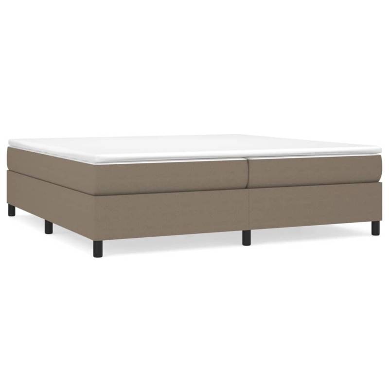 vidaXL Boxspringbett Taupe 200x200 cm Stoff1347648 von VIDAXL