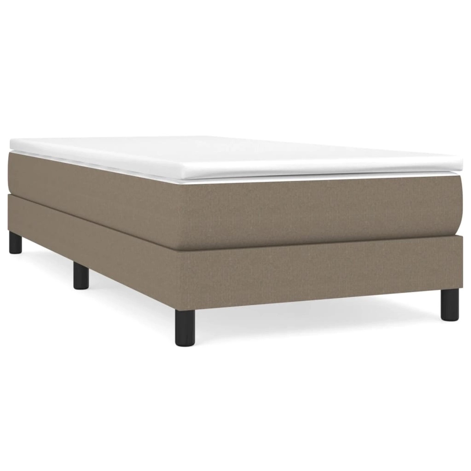 vidaXL Boxspringbett Taupe 90x200 cm Stoff1377413 von VIDAXL