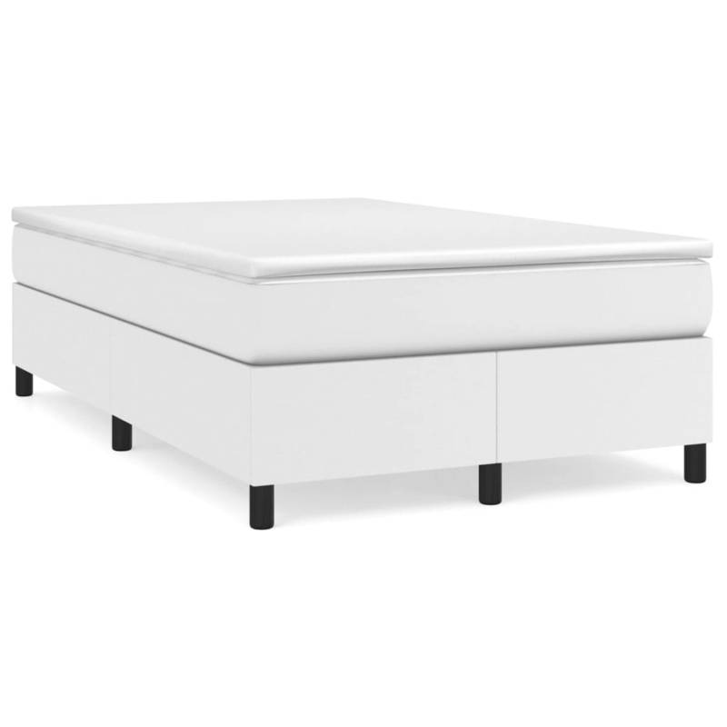 vidaXL Boxspringbett Weiß 120x200 cm Kunstleder1469675 von VIDAXL