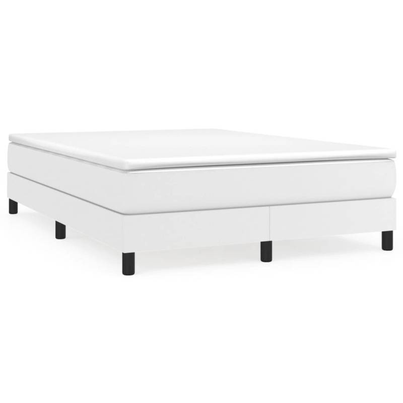 vidaXL Boxspringbett Weiß 140x190 cm Kunstleder1395949 von VIDAXL