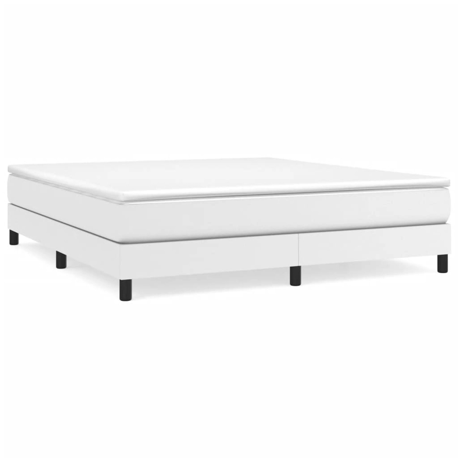 vidaXL Boxspringbett Weiß 160x200 cm Kunstleder1370984 vidaXL Boxspringbett Weiß 160x200 cm Kunstleder1370984 von VIDAXL