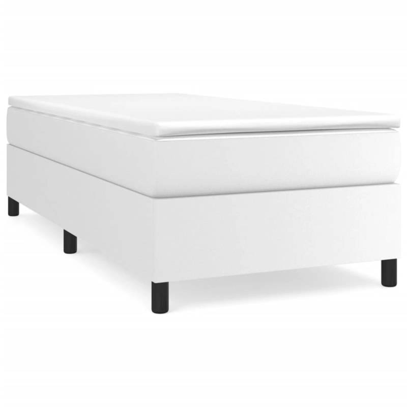 vidaXL Boxspringbett Weiß 90x200 cm Kunstleder1465971 von VIDAXL