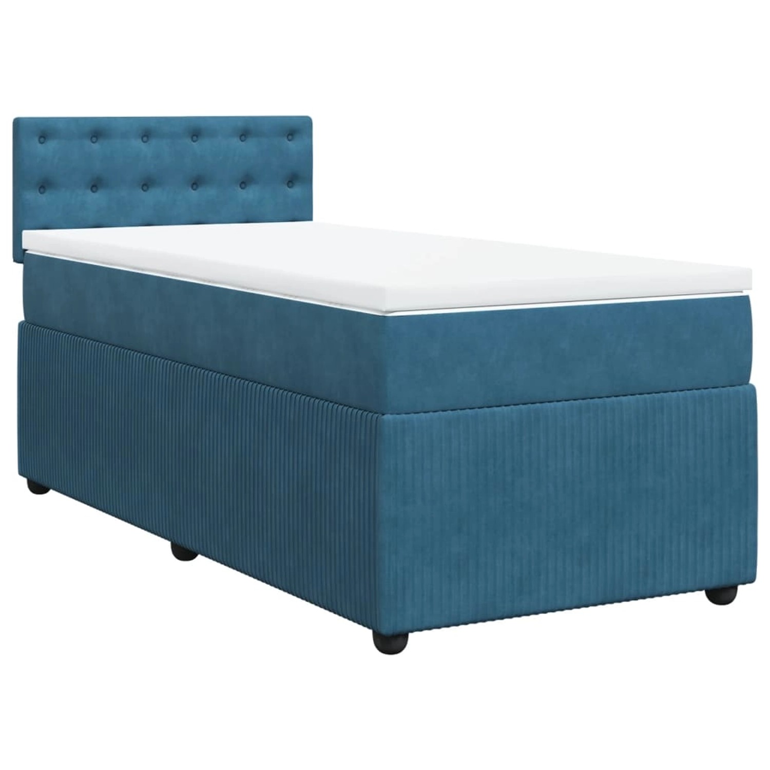 vidaXL Boxspringbett mit Matratze Blau 100x200 cm Samt2100328 vidaXL Boxspringbett mit Matratze Blau 100x200 cm Samt2100328 von VIDAXL