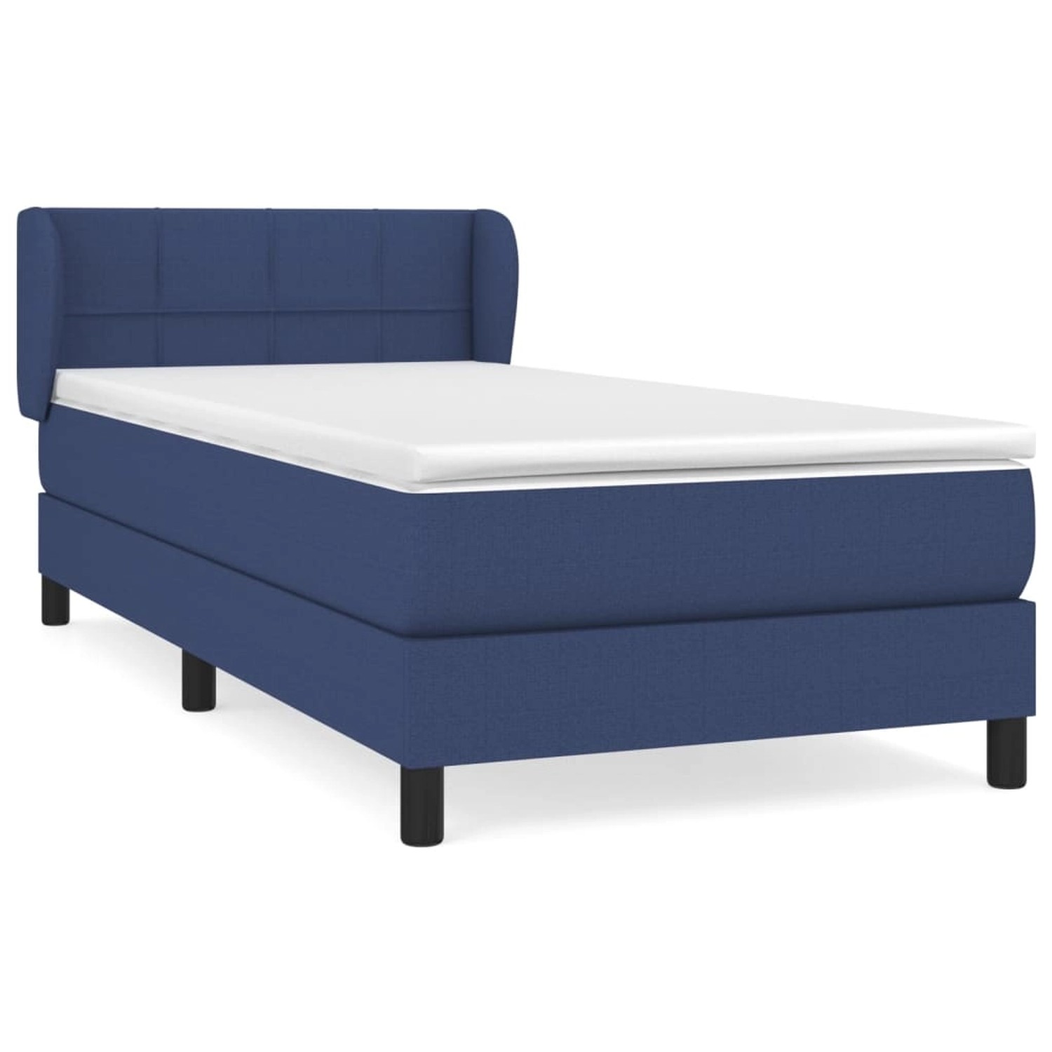 vidaXL Boxspringbett mit Matratze Blau 100x200 cm Stoff 3126227 vidaXL Boxspringbett mit Matratze Blau 100x200 cm Stoff 3126227 von VIDAXL