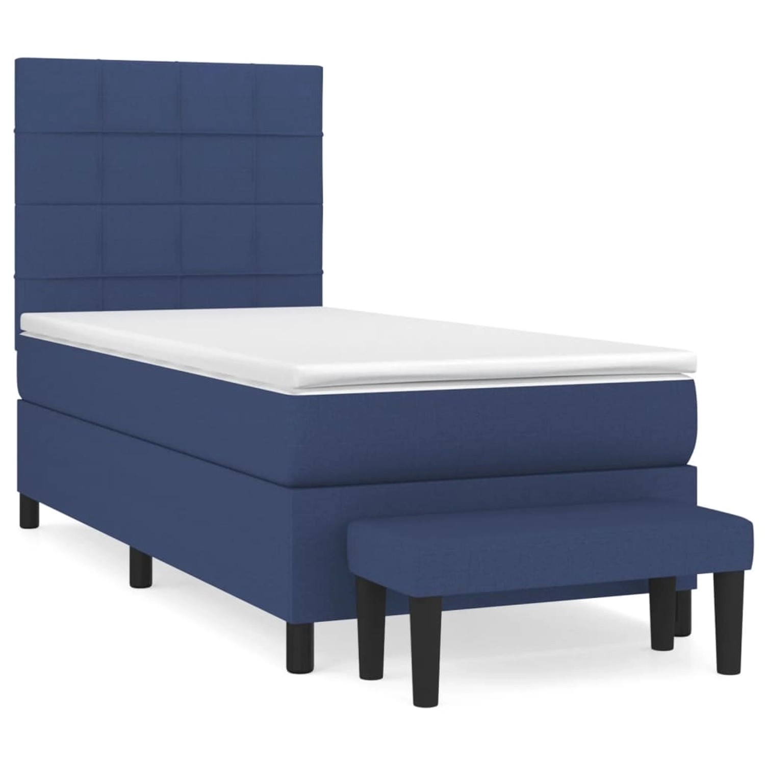 vidaXL Boxspringbett mit Matratze Blau 100x200 cm Stoff 3136579 vidaXL Boxspringbett mit Matratze Blau 100x200 cm Stoff 3136579 von VIDAXL