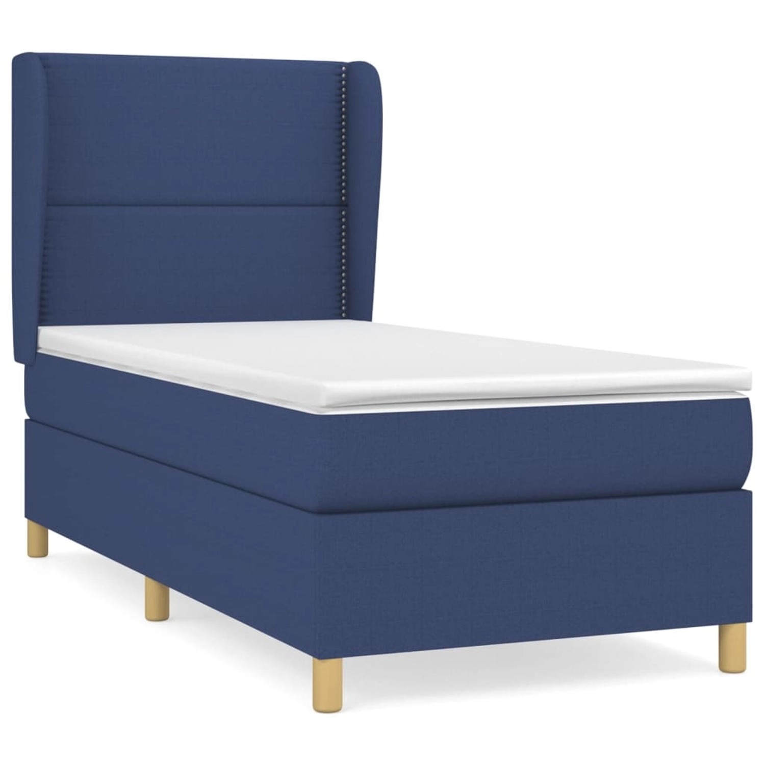 vidaXL Boxspringbett mit Matratze Blau 100x200 cm Stoff1372736 vidaXL Boxspringbett mit Matratze Blau 100x200 cm Stoff1372736 von VIDAXL