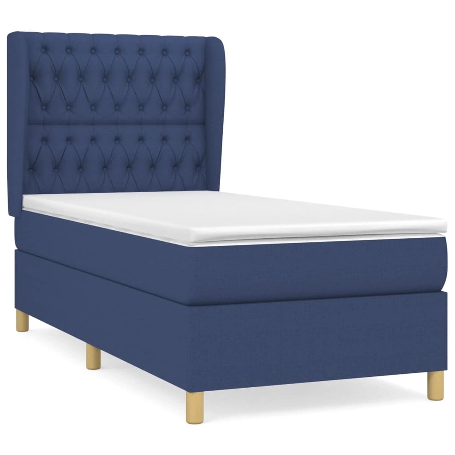 vidaXL Boxspringbett mit Matratze Blau 100x200 cm Stoff1372790 vidaXL Boxspringbett mit Matratze Blau 100x200 cm Stoff1372790 von VIDAXL