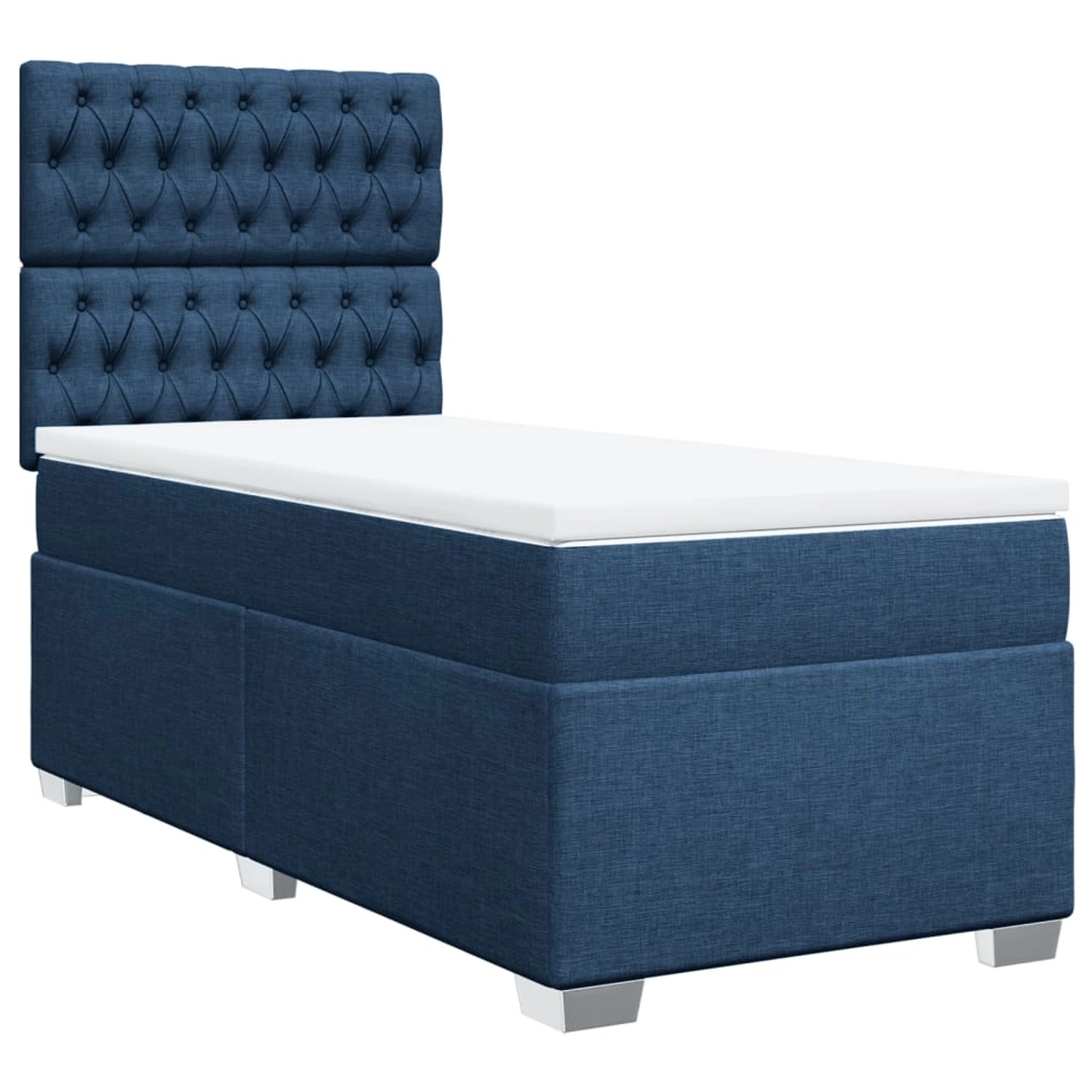 vidaXL Boxspringbett mit Matratze Blau 100x200 cm Stoff2105600 vidaXL Boxspringbett mit Matratze Blau 100x200 cm Stoff2105600 von VIDAXL