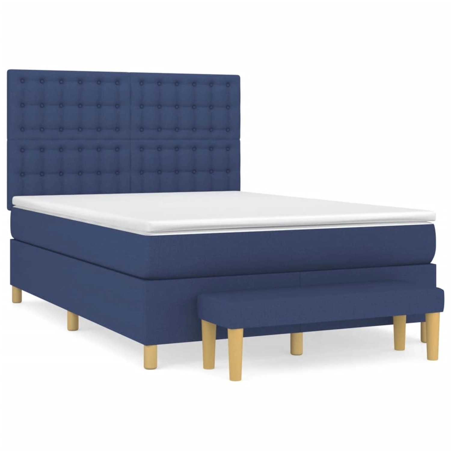 vidaXL Boxspringbett mit Matratze Blau 140x190 cm Stoff1389059 vidaXL Boxspringbett mit Matratze Blau 140x190 cm Stoff1389059 von VIDAXL
