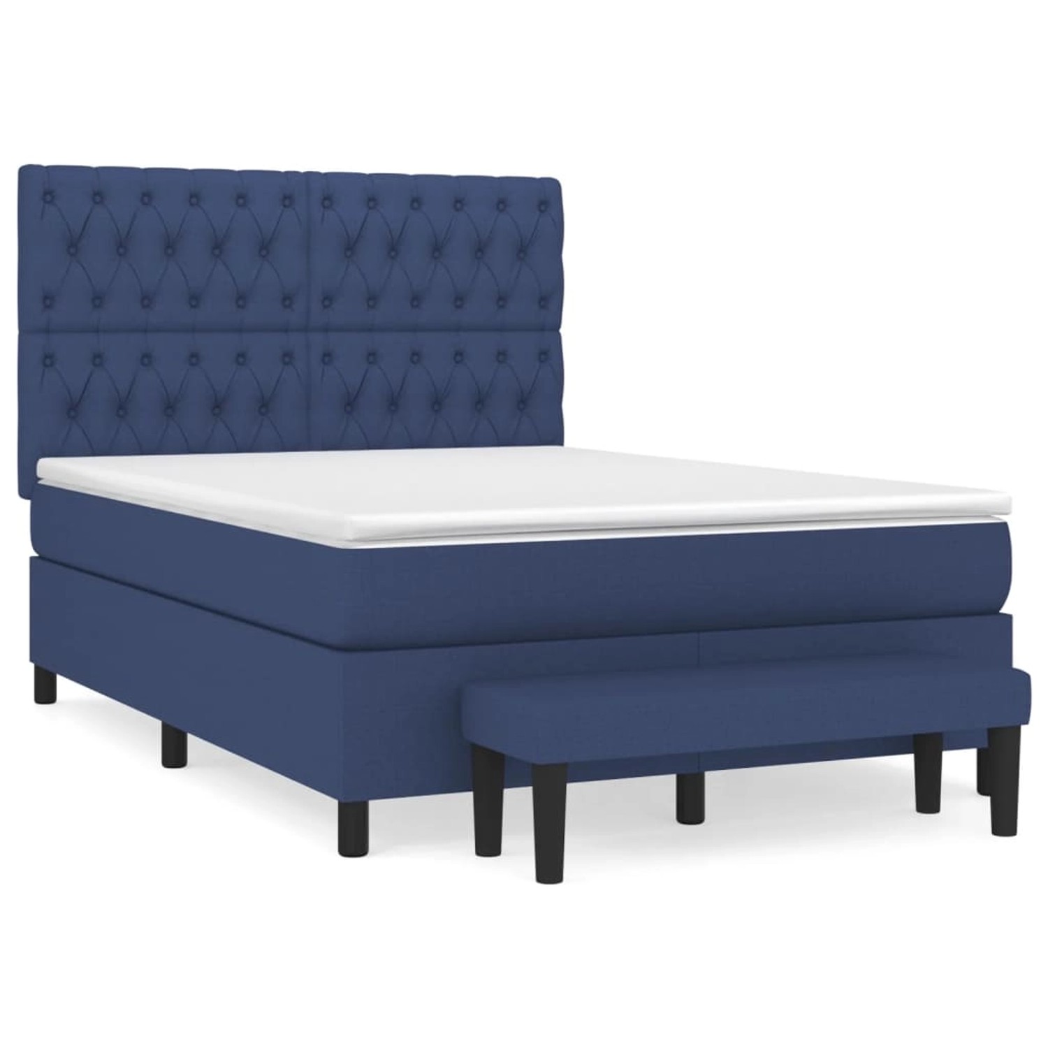 vidaXL Boxspringbett mit Matratze Blau 140x190 cm Stoff1392986 vidaXL Boxspringbett mit Matratze Blau 140x190 cm Stoff1392986 von VIDAXL
