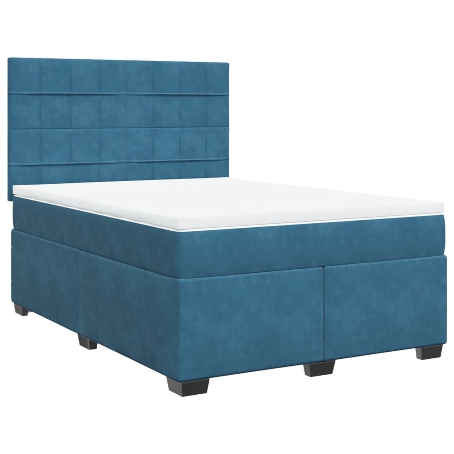 vidaXL Boxspringbett mit Matratze Blau 140x200 cm Samt2107510 vidaXL Boxspringbett mit Matratze Blau 140x200 cm Samt2107510 von VIDAXL