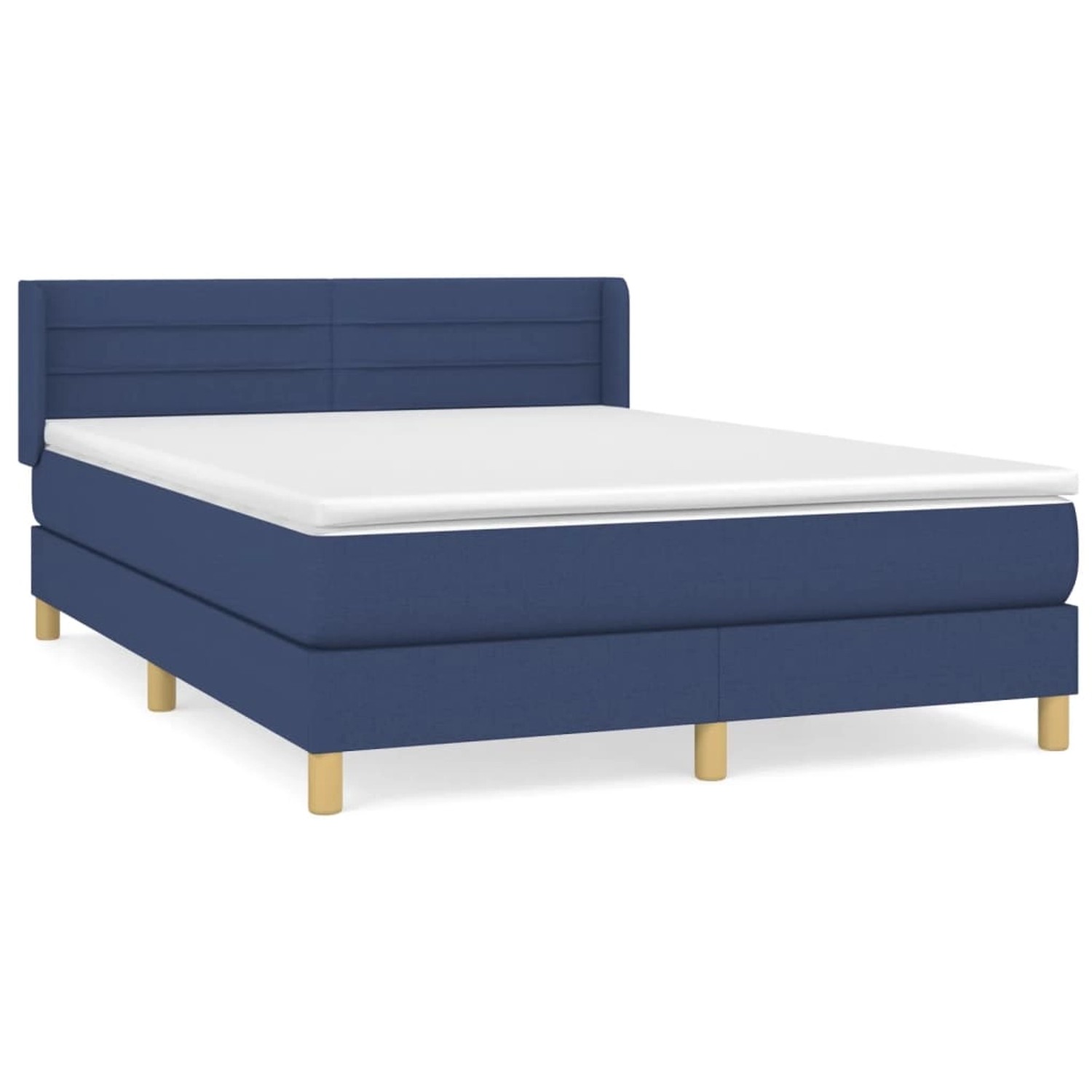 vidaXL Boxspringbett mit Matratze Blau 140x200 cm Stoff 3130359 vidaXL Boxspringbett mit Matratze Blau 140x200 cm Stoff 3130359 von VIDAXL