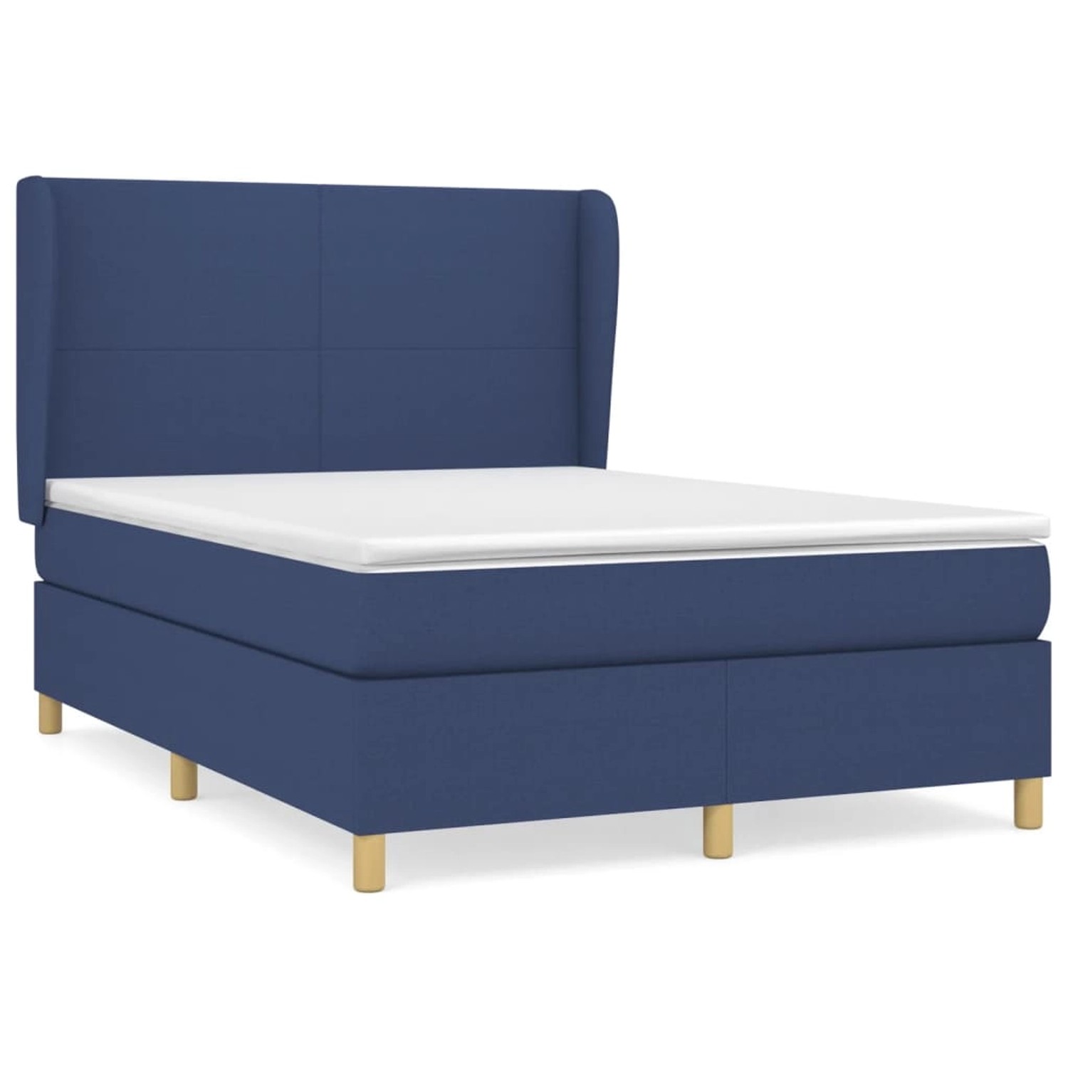 vidaXL Boxspringbett mit Matratze Blau 140x200 cm Stoff1372848 vidaXL Boxspringbett mit Matratze Blau 140x200 cm Stoff1372848 von VIDAXL