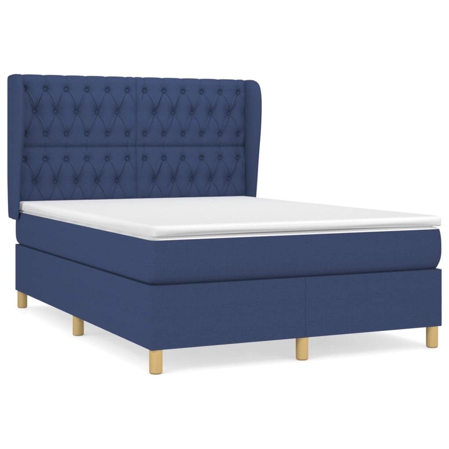 vidaXL Boxspringbett mit Matratze Blau 140x200 cm Stoff1372906 vidaXL Boxspringbett mit Matratze Blau 140x200 cm Stoff1372906 von VIDAXL
