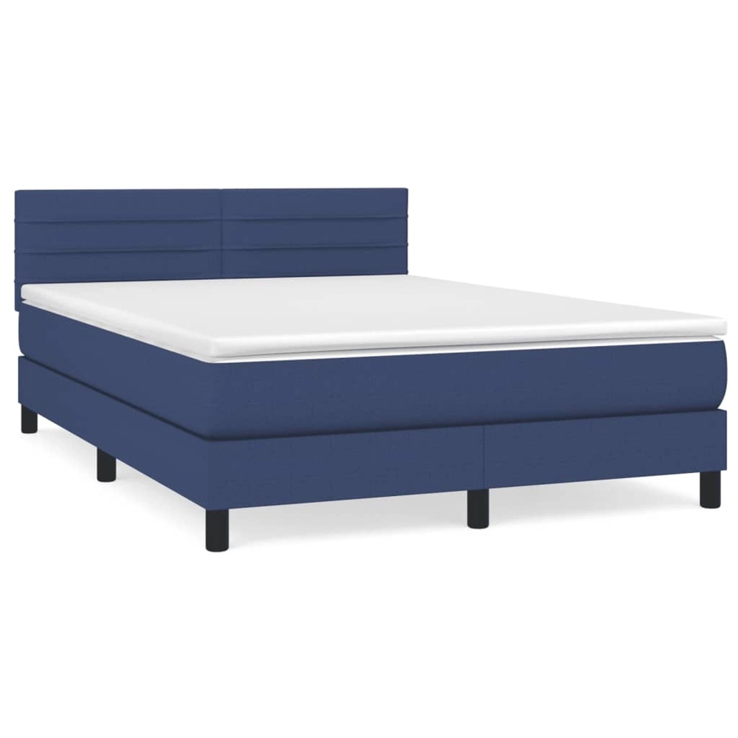 vidaXL Boxspringbett mit Matratze Blau 140x200 cm Stoff1399170 vidaXL Boxspringbett mit Matratze Blau 140x200 cm Stoff1399170 von VIDAXL