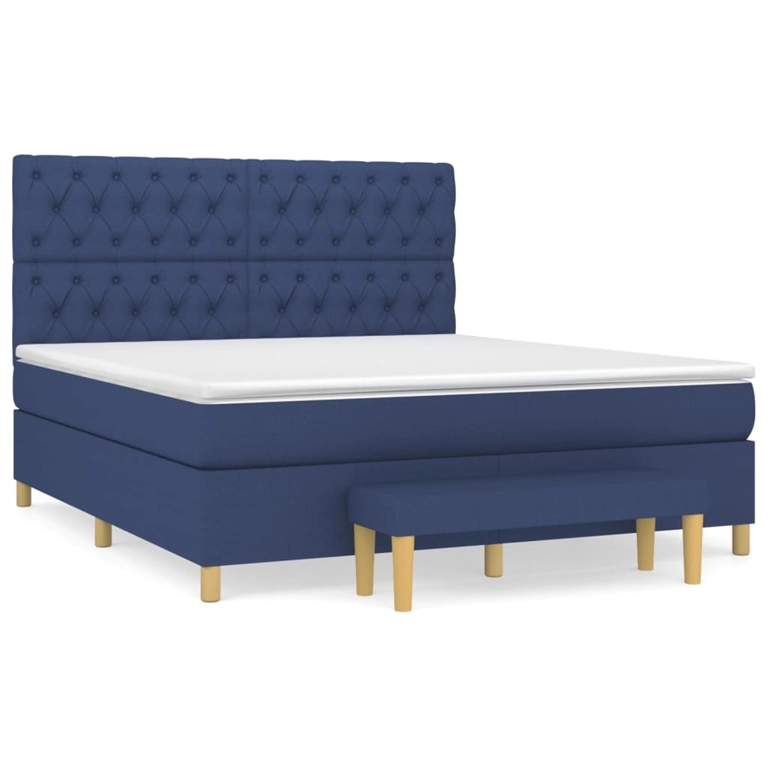 vidaXL Boxspringbett mit Matratze Blau 160x200 cm Stoff1358291 vidaXL Boxspringbett mit Matratze Blau 160x200 cm Stoff1358291 von VIDAXL