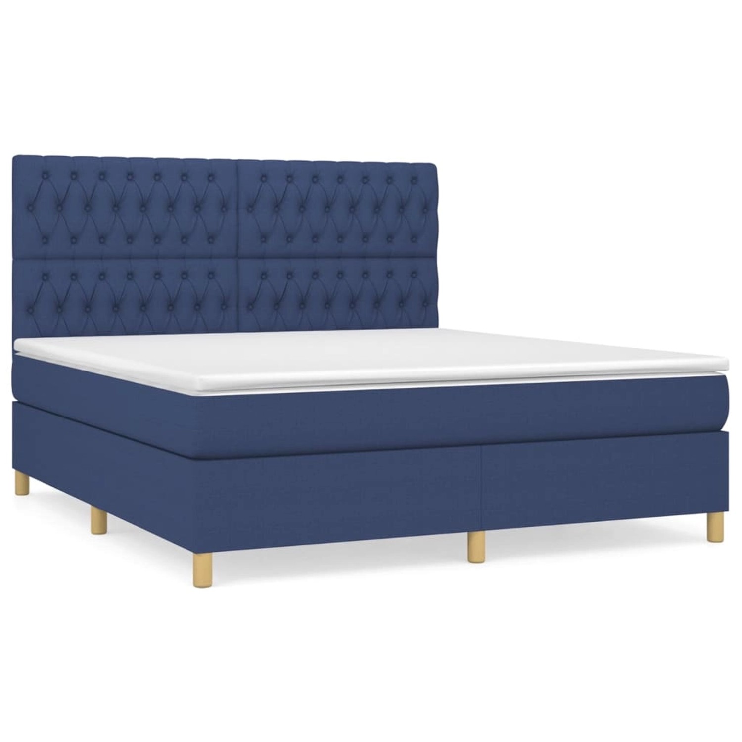 vidaXL Boxspringbett mit Matratze Blau 180x200 cm Stoff1358619 vidaXL Boxspringbett mit Matratze Blau 180x200 cm Stoff1358619 von VIDAXL
