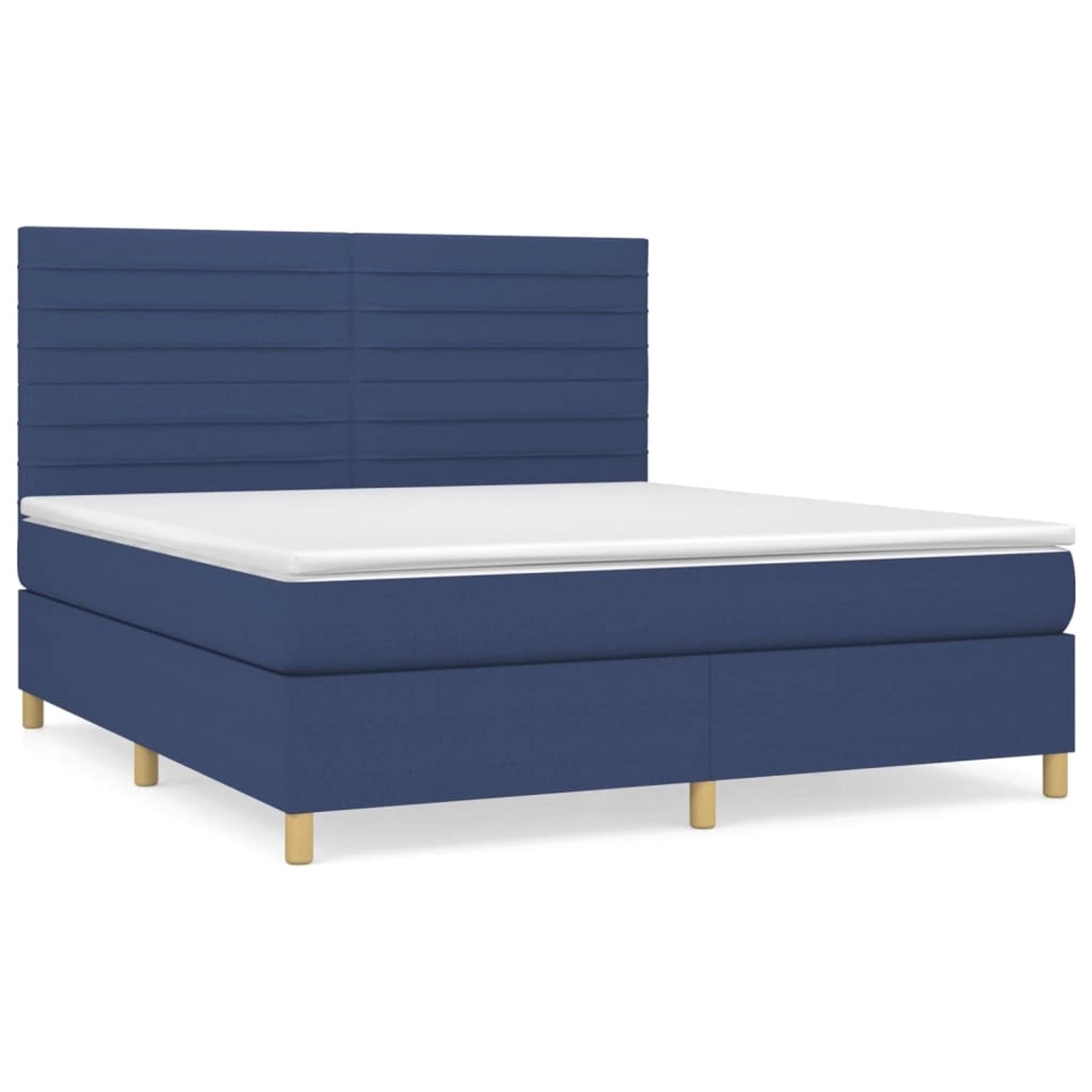 vidaXL Boxspringbett mit Matratze Blau 180x200 cm Stoff1466020 vidaXL Boxspringbett mit Matratze Blau 180x200 cm Stoff1466020 von VIDAXL